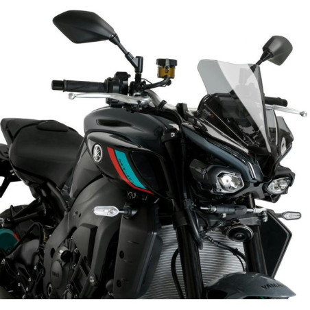 Cupolino Puig Naked per Yamaha MT-10 dal 2022 fume chiaro Cupolino Puig Naked per Yamaha MT-10 dal 2022 fume chiaro