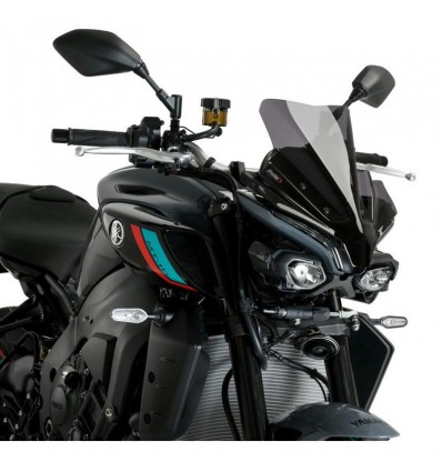 Cupolino Puig Naked per Yamaha MT-10 dal 2022 fume scuro Cupolino Puig Naked per Yamaha MT-10 dal 2022 fume scuro