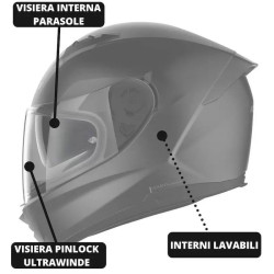 Casco integrale Nolan N60.6 Muse antracite e rosso Casco integrale Nolan N60.6 Muse antracite e rosso