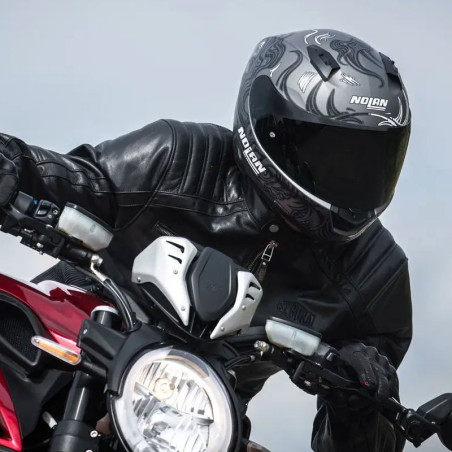 Casco integrale Nolan N60.6 Muse antracite e rosso Casco integrale Nolan N60.6 Muse antracite e rosso