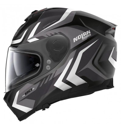 Casco Nolan N80.8 Rumble N-Com nero opaco, grigio e bianco Casco Nolan N80.8 Rumble N-Com nero opaco, grigio e bianco