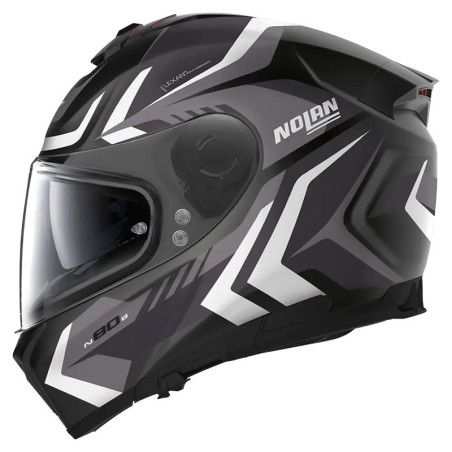 Casco Nolan N80.8 Rumble N-Com nero opaco, grigio e bianco Casco Nolan N80.8 Rumble N-Com nero opaco, grigio e bianco