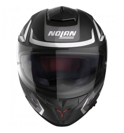 Casco Nolan N80.8 Rumble N-Com nero opaco, grigio e bianco Casco Nolan N80.8 Rumble N-Com nero opaco, grigio e bianco