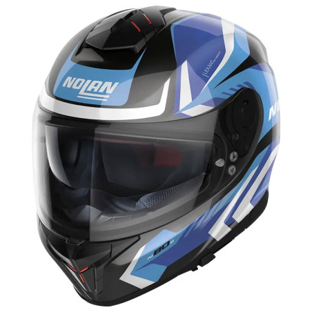 Casco Nolan N80.8 Rumble N-Com nero, bianco e blu Casco Nolan N80.8 Rumble N-Com nero, bianco e blu