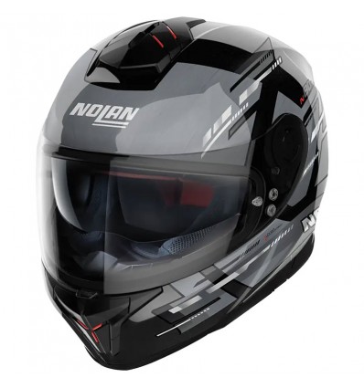 Casco Nolan N80.8 Meteor N-Com nero e argento