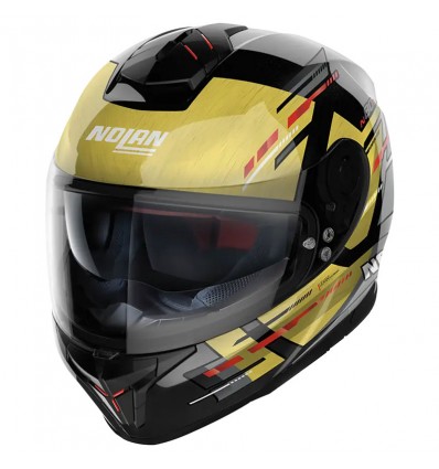 Casco Nolan N80.8 Meteor N-Com nero e oro