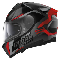 Casco Nolan N80.8 Wanted N-Com nero opaco, grigio e rosso Casco Nolan N80.8 Wanted N-Com nero opaco, grigio e rosso