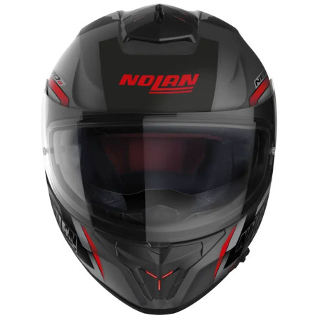 Casco Nolan N80.8 Wanted N-Com nero opaco, grigio e rosso Casco Nolan N80.8 Wanted N-Com nero opaco, grigio e rosso