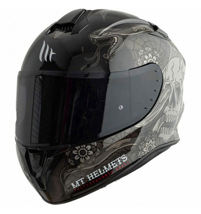 Casco integrale MT Helmets Targo Dagger E1 nero lucido e argento