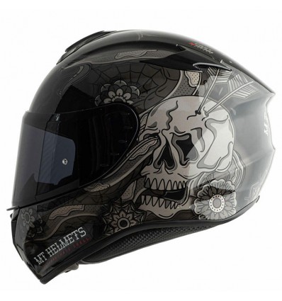 Casco integrale MT Helmets Targo Dagger E1 nero lucido e argento Casco integrale MT Helmets Targo Dagger E1 nero lucido e argento