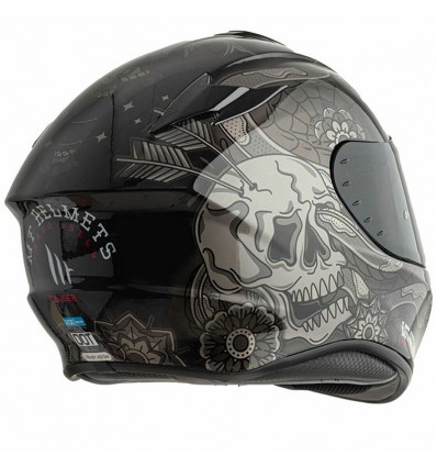 Casco integrale MT Helmets Targo Dagger E1 nero lucido e argento Casco integrale MT Helmets Targo Dagger E1 nero lucido e argento
