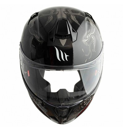 Casco integrale MT Helmets Targo Dagger E1 nero lucido e argento Casco integrale MT Helmets Targo Dagger E1 nero lucido e argento