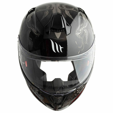 Casco integrale MT Helmets Targo Dagger E1 nero lucido e argento Casco integrale MT Helmets Targo Dagger E1 nero lucido e argento
