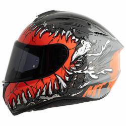 Casco integrale MT Helmets Targo Kraken A1 nero e rosso Casco integrale MT Helmets Targo Kraken A1 nero e rosso