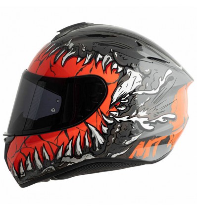 Casco integrale MT Helmets Targo Kraken A1 nero e rosso Casco integrale MT Helmets Targo Kraken A1 nero e rosso