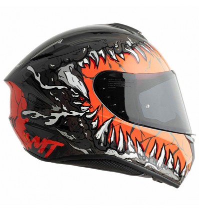 Casco integrale MT Helmets Targo Kraken A1 nero e rosso Casco integrale MT Helmets Targo Kraken A1 nero e rosso