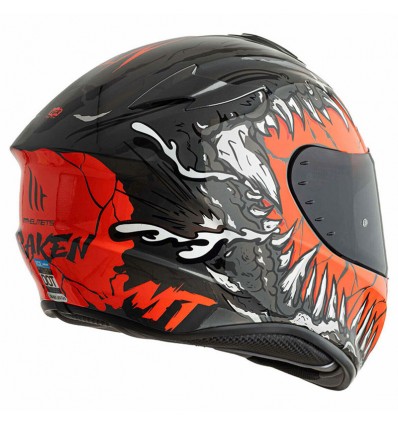 Casco integrale MT Helmets Targo Kraken A1 nero e rosso Casco integrale MT Helmets Targo Kraken A1 nero e rosso