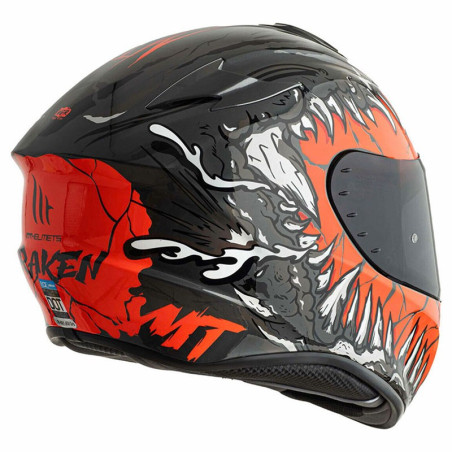 Casco integrale MT Helmets Targo Kraken A1 nero e rosso Casco integrale MT Helmets Targo Kraken A1 nero e rosso