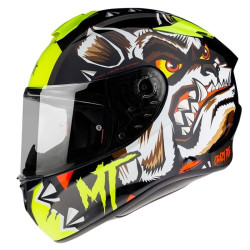 Casco integrale MT Helmets Targo Crazy Dog G3 giallo e nero Casco integrale MT Helmets Targo Crazy Dog G3 giallo e nero