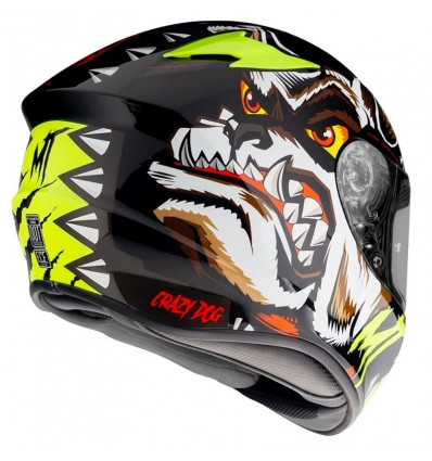 Casco integrale MT Helmets Targo Crazy Dog G3 giallo e nero Casco integrale MT Helmets Targo Crazy Dog G3 giallo e nero