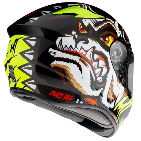 Casco integrale MT Helmets Targo Crazy Dog G3 giallo e nero Casco integrale MT Helmets Targo Crazy Dog G3 giallo e nero