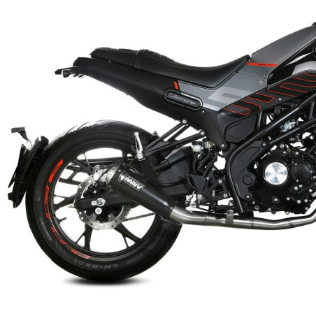 Scarico completo Mivv X-M1 inox black per Benelli Leoncino 125 Scarico completo Mivv X-M1 inox black per Benelli Leoncino 125