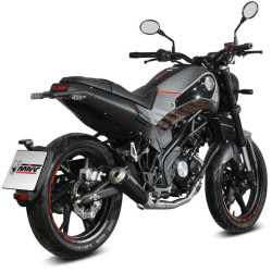 Scarico completo Mivv X-M1 inox black per Benelli Leoncino 125 Scarico completo Mivv X-M1 inox black per Benelli Leoncino 125