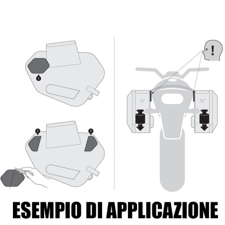Coppia protezioni SW-Motech anti abrasione per borse laterali Coppia protezioni SW-Motech anti abrasione per borse laterali