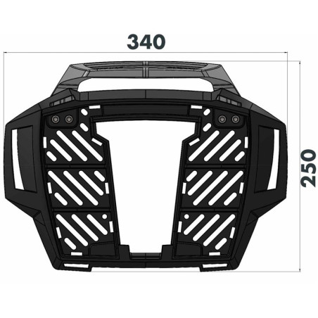 Portapacchi nero Hepco & Becker Alu Rack per Yamaha XSR 700 dal 2022 Portapacchi nero Hepco & Becker Alu Rack per Yamaha XSR 700 dal 2022