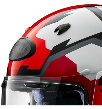 Casco Arai Quantic Face bianco, rosso e nero Casco Arai Quantic Face bianco, rosso e nero