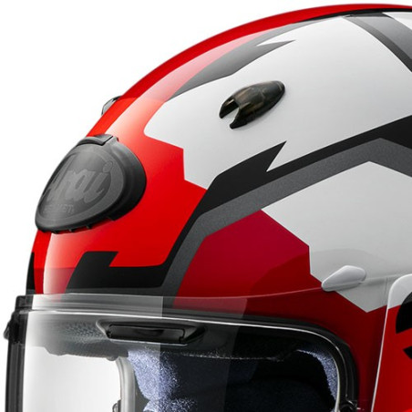 Casco Arai Quantic Face bianco, rosso e nero Casco Arai Quantic Face bianco, rosso e nero