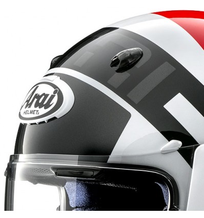 Casco Arai Quantic Space bianco, rosso e nero Casco Arai Quantic Space bianco, rosso e nero
