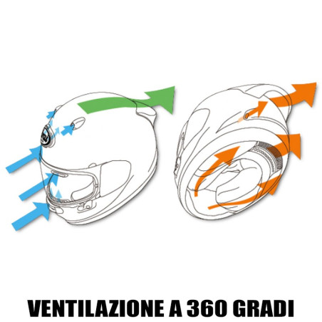 Casco Arai Quantic Space bianco, rosso e nero Casco Arai Quantic Space bianco, rosso e nero