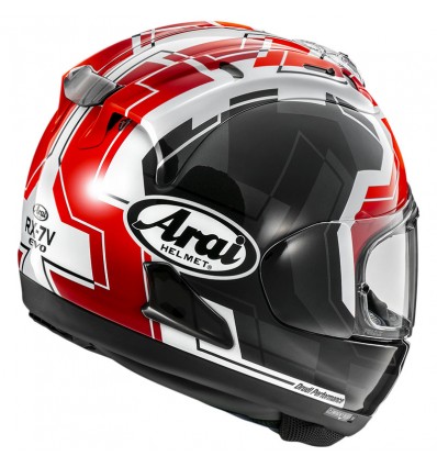 Casco Arai RX-7 Evo JR65 nero, rosso e bianco Casco Arai RX-7 Evo JR65 nero, rosso e bianco