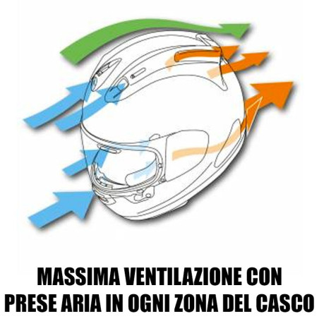 Casco Arai RX-7 Evo JR65 nero, rosso e bianco Casco Arai RX-7 Evo JR65 nero, rosso e bianco