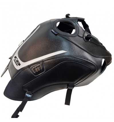 Copriserbatoio Bagster per Honda CB 1000R dal 2018 in similpelle nero con deco argento