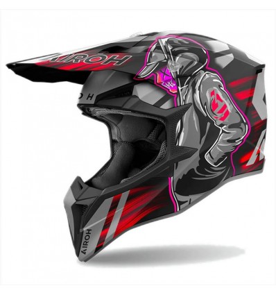 Casco Airoh enduro Wraaap Cyber rosso opaco Casco Airoh enduro Wraaap Cyber rosso opaco