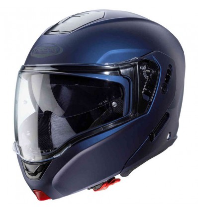 Casco Caberg Horus apribile doppia visiera blu metal opaco