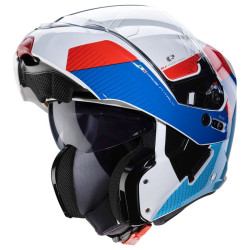 Casco Caberg Horus Scout apribile doppia visiera bianco, blu e rosso Casco Caberg Horus Scout apribile doppia visiera bianco, blu e rosso