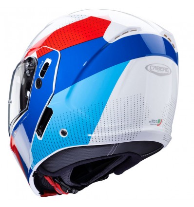 Casco Caberg Horus Scout apribile doppia visiera bianco, blu e rosso Casco Caberg Horus Scout apribile doppia visiera bianco, blu e rosso
