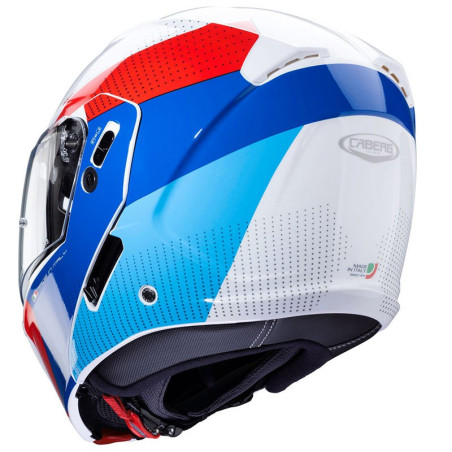 Casco Caberg Horus Scout apribile doppia visiera bianco, blu e rosso Casco Caberg Horus Scout apribile doppia visiera bianco, blu e rosso