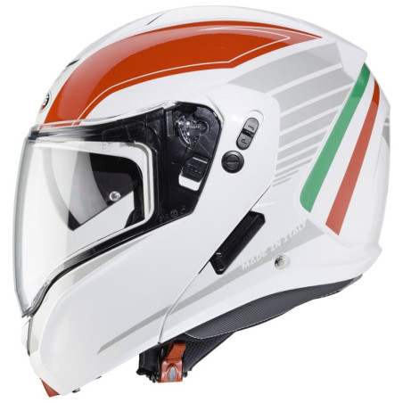 Casco Caberg Horus Tribute apribile doppia visiera bianco, rosso e verde Casco Caberg Horus Tribute apribile doppia visiera bianco, rosso e verde