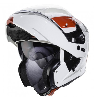 Casco Caberg Horus Tribute apribile doppia visiera bianco, rosso e verde Casco Caberg Horus Tribute apribile doppia visiera bianco, rosso e verde