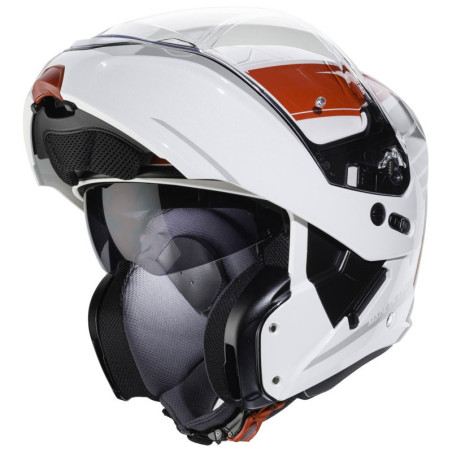 Casco Caberg Horus Tribute apribile doppia visiera bianco, rosso e verde Casco Caberg Horus Tribute apribile doppia visiera bianco, rosso e verde