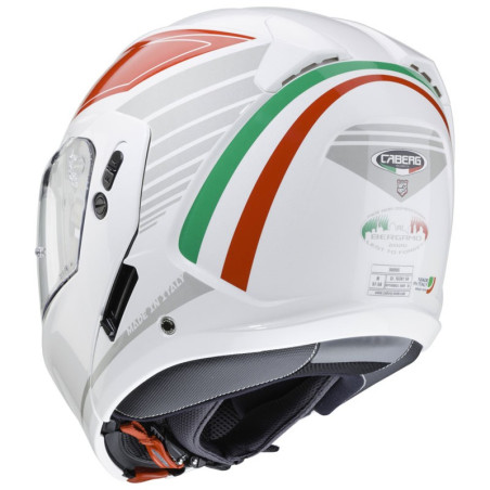Casco Caberg Horus Tribute apribile doppia visiera bianco, rosso e verde Casco Caberg Horus Tribute apribile doppia visiera bianco, rosso e verde