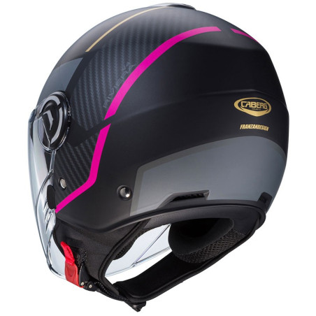 Casco Caberg Riviera V4-X grafica Geo nero opaco e fucsia Casco Caberg Riviera V4-X grafica Geo nero opaco e fucsia