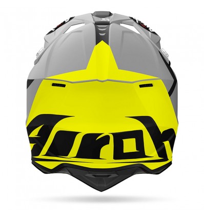 Casco Airoh enduro Wraaap Reloaded grigio e giallo opaco Casco Airoh enduro Wraaap Reloaded grigio e giallo opaco