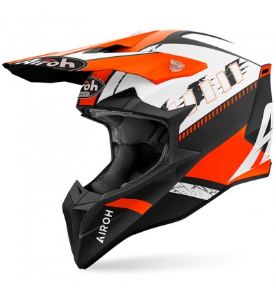 Casco Airoh enduro Wraaap Feel arancio opaco