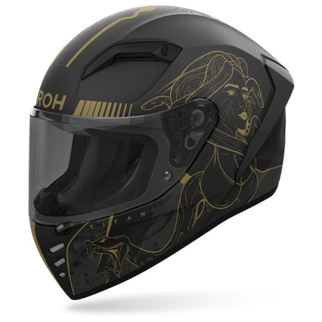 Casco integrale Airoh Connor Titan nero e oro opaco Casco integrale Airoh Connor Titan nero e oro opaco