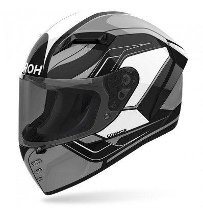 Casco integrale Airoh Connor Dunk grigio, bianco e nero Casco integrale Airoh Connor Dunk grigio, bianco e nero